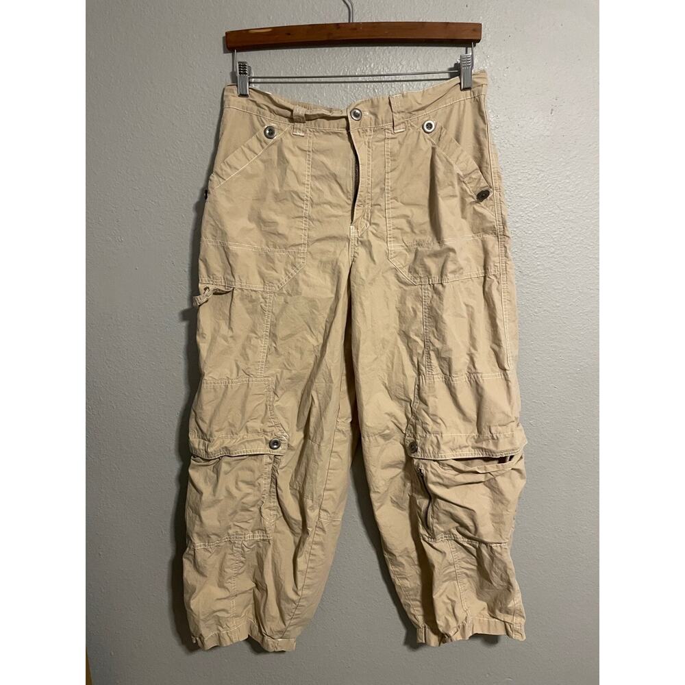 Urban Outfitters Beige Wide-Leg Cargo Pants